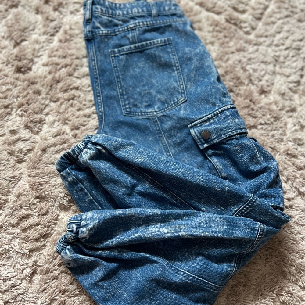 Kahlana Barfield Brown Target Cargo Jean Pants Denim Future Collective Size 6 - Picture 7 of 8